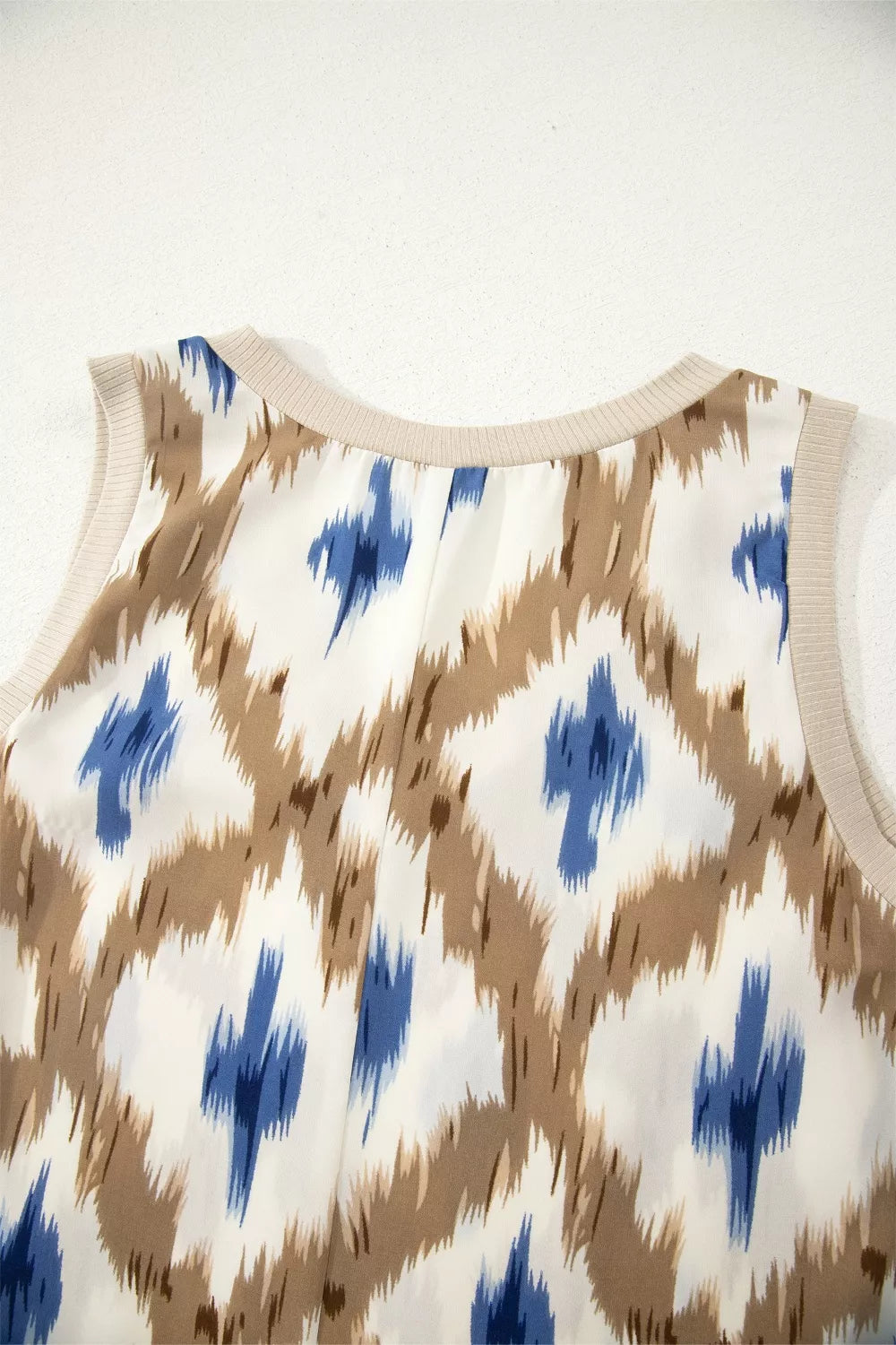 YSONA Abstract Print V Neck Sleeveless Midi Dress — styling view | Women's Dress | Shop YSONA