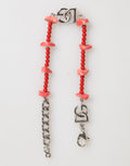 Dolce & Gabbana Silver Tone Brass Beaded Resin DG Logo Chain Men Bracelet