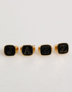 Dolce & Gabbana Gold Tone Brass JAZZ Letter Set 4 Pieces Adjustable Ring