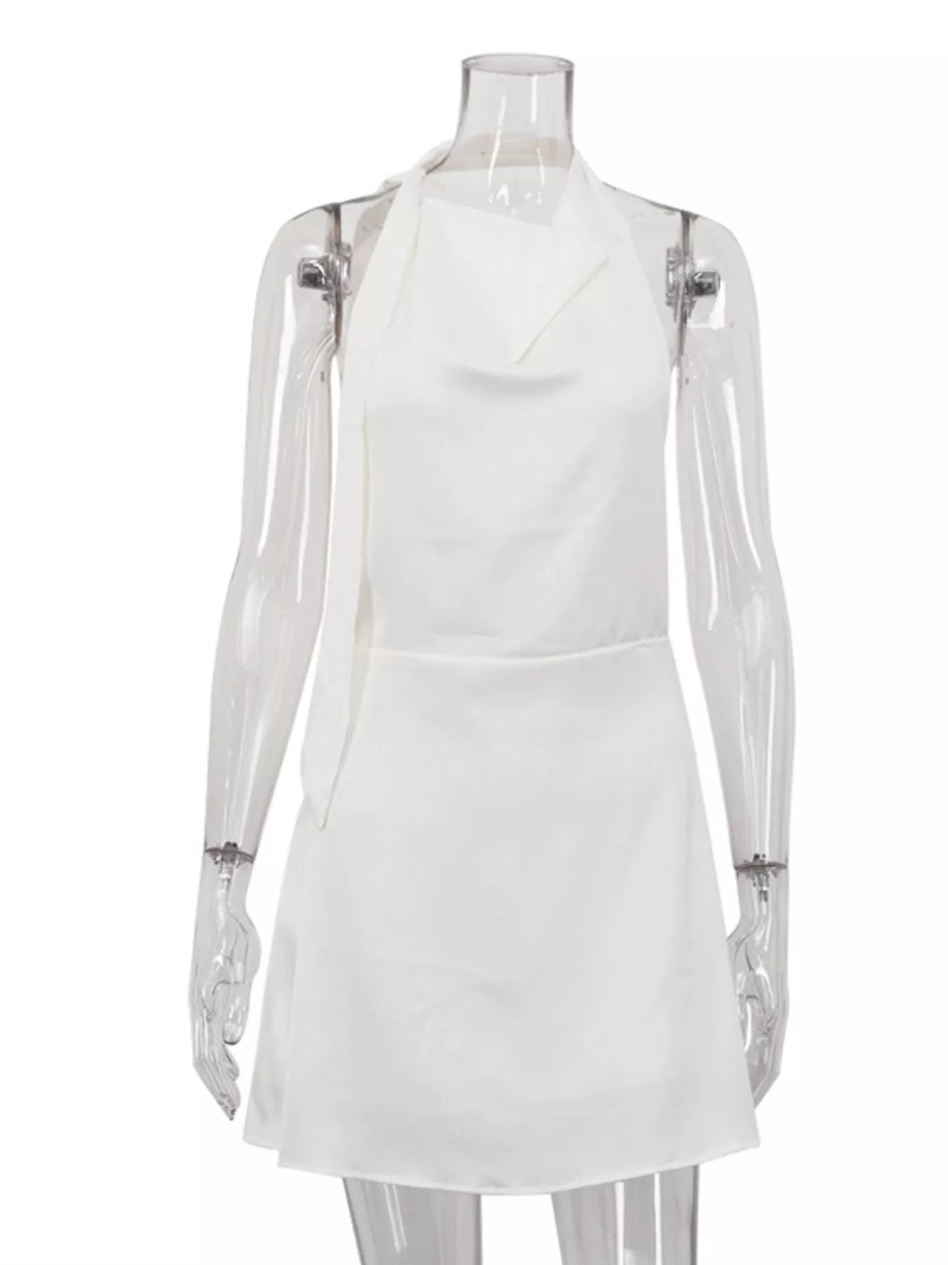 YSONA Halter Neck Mini Dress — model wearing | Women's Dress | Shop YSONA
