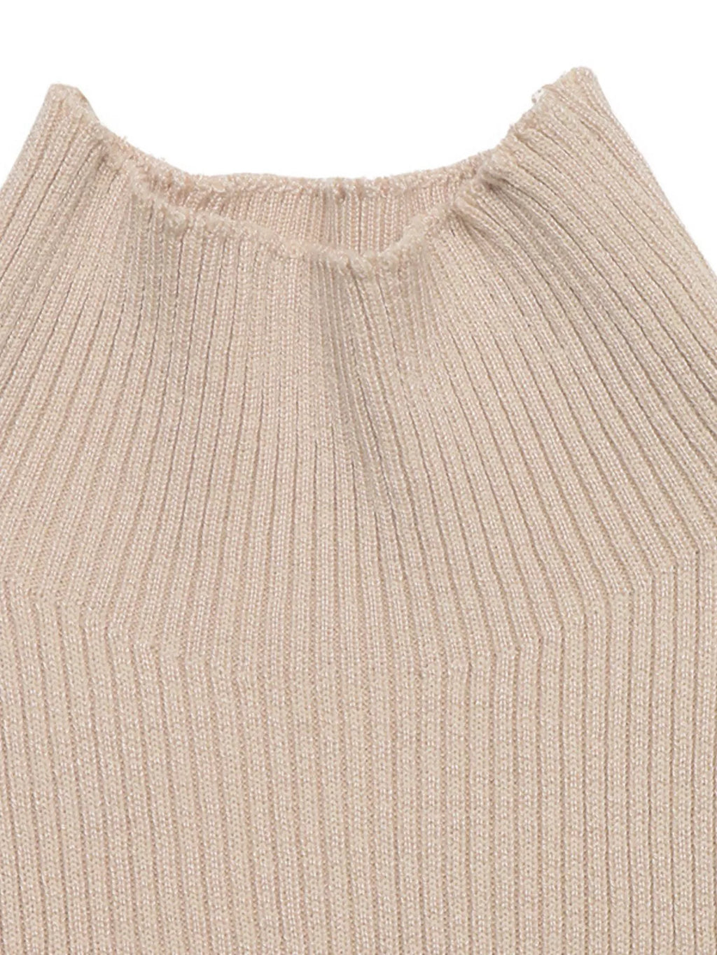 YSONA Ribbed Mock Neck Flare Sleeve Sweater Dress — full length view | Women's Dress | Shop YSONA