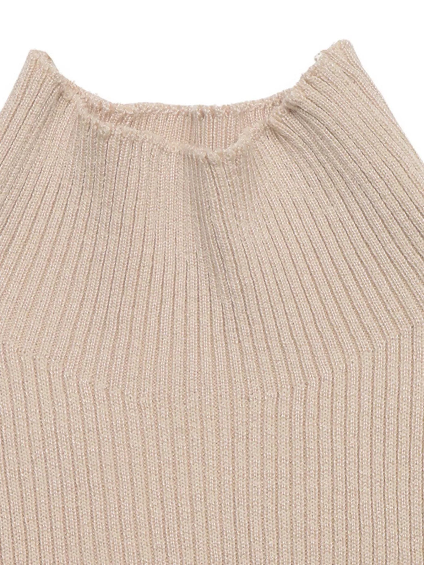 YSONA Ribbed Mock Neck Flare Sleeve Sweater Dress — full length view | Women's Dress | Shop YSONA