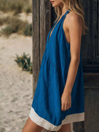 YSONA Backless Halter Neck Mini Dress — detail view | Women's Dress | Shop YSONA