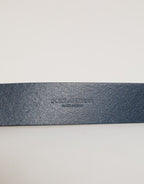 Dolce & Gabbana Blue Leather Classic Metal Logo Buckle Belt
