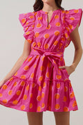YSONA Ruffle Sleeve Polka Dot Mini Dress — front view | Women's Dress | Shop YSONA