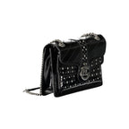 Gaelle Paris Black Polyurethane Women's Bag