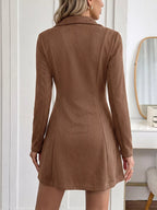 YSONA Johnny Collar Long Sleeve Dress — side view | Women's Dress | Shop YSONA