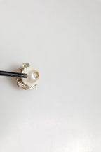 Dolce & Gabbana Gold Tone Maxi Faux Pearl Floral Clip-on Jewelry Earrings