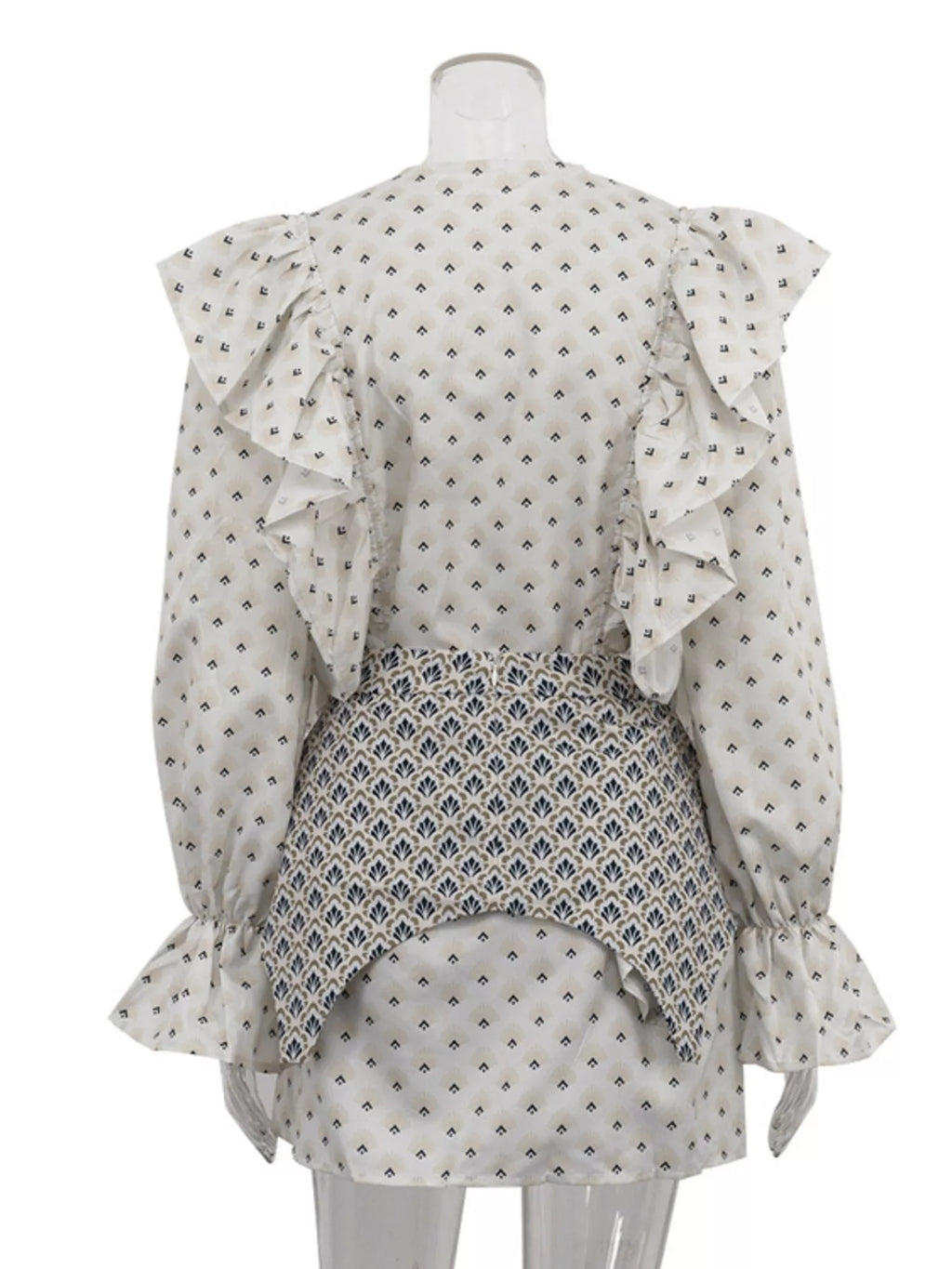 YSONA Ruffled Floral Print Mini Dress — full length view | Women's Dress | Shop YSONA