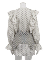 YSONA Ruffled Floral Print Mini Dress — full length view | Women's Dress | Shop YSONA