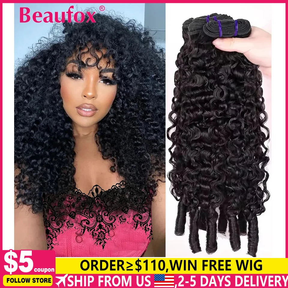 Burmese Curly Hair Bundles – Pixie Curly Water Wave Virgin Human Hair Weave