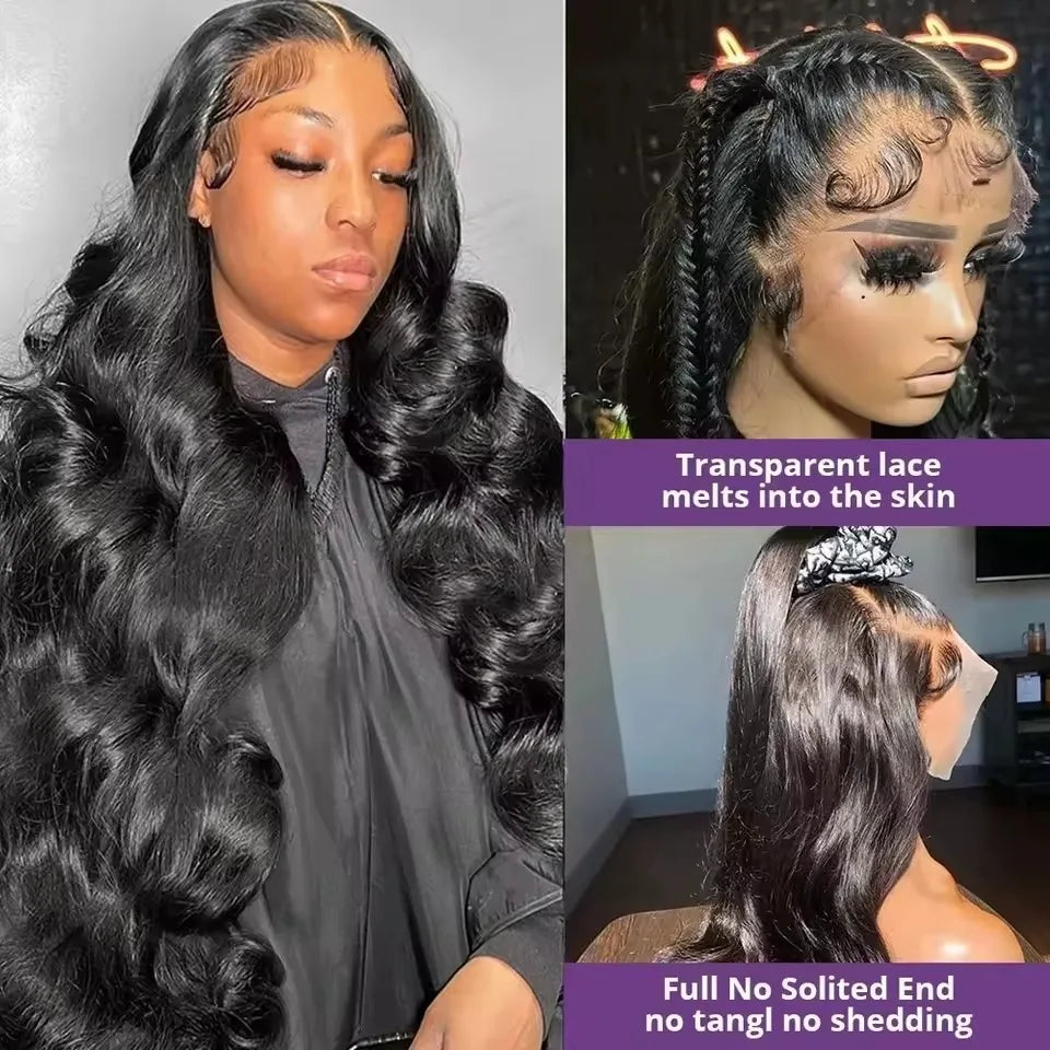 Loose Body Wave HD Lace Front Wig – 13x4 & 13x6 Pre-Plucked with Baby Hair, 40–44 Inch