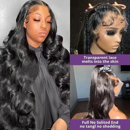 Loose Body Wave HD Lace Front Wig – 13x4 & 13x6 Pre-Plucked with Baby Hair, 40–44 Inch