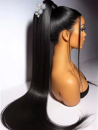 Glueless Bone Straight HD Lace Frontal Wig – 13x4, 13x6 & 5x5, Up to 42 Inch
