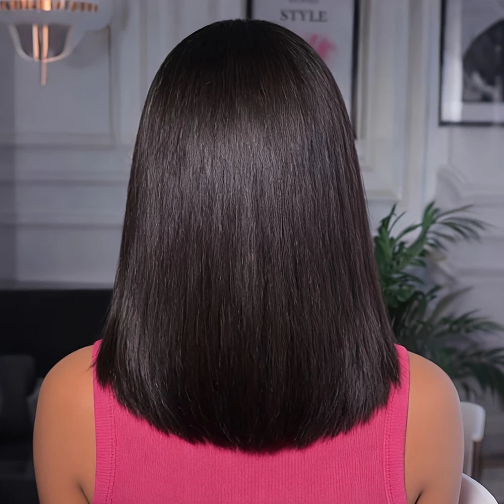 Straight Bob Wig – 13x4 HD Lace Frontal, Pre-Plucked 250% Density