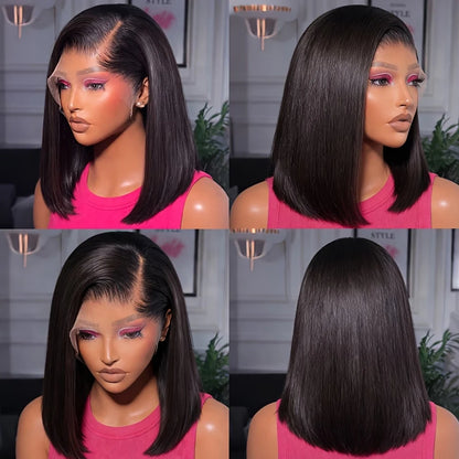 Straight Bob Wig – 13x4 HD Lace Frontal, Pre-Plucked 250% Density