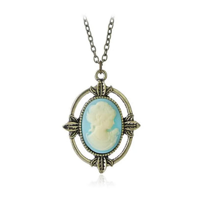 The Vampire Diaries Necklace Elena Gilbert Necklaces for Women Movie Jewelry Charm Katherine Klaus Forbes Blue Stone Choker
