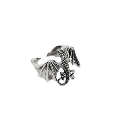 Retro Peacock Frog Ring Men Women Fashion Alloy Rings Animal Wings Hip Hop Rock Jewelry Gift Resizable Wholesale