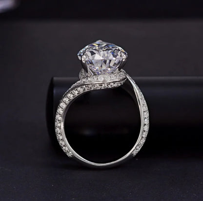 Deluxe Water Drop 18ct Moissanite Diamond Ring 100% Original 925 sterling silver Engagement Wedding band Rings for Women Jewelry