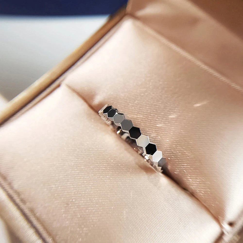 CAOSHI Fashion Simple Design Women Rings For Wedding Low-key Rose Gold Color/Silver Color Female Engagement Finger-ring Jewelry
