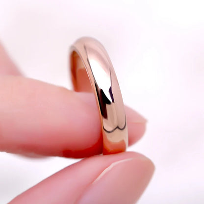 Le.Baiser High quality Simple Round Men Rings female Rose Gold color wedding rings for women Lover's fashion Jewelry  Gift