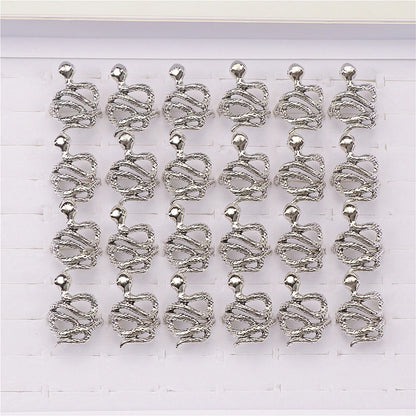 10pcs/lot Men Retro Punk Snake Rings For Women Antique Siver Color Opening Adjustable Jewelry Party Gifts