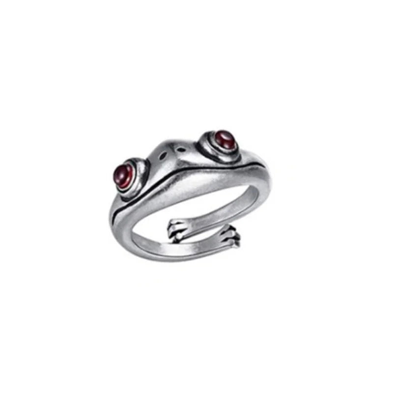 Retro Peacock Frog Ring Men Women Fashion Alloy Rings Animal Wings Hip Hop Rock Jewelry Gift Resizable Wholesale
