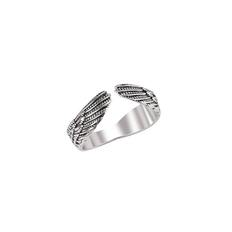 Retro Peacock Frog Ring Men Women Fashion Alloy Rings Animal Wings Hip Hop Rock Jewelry Gift Resizable Wholesale
