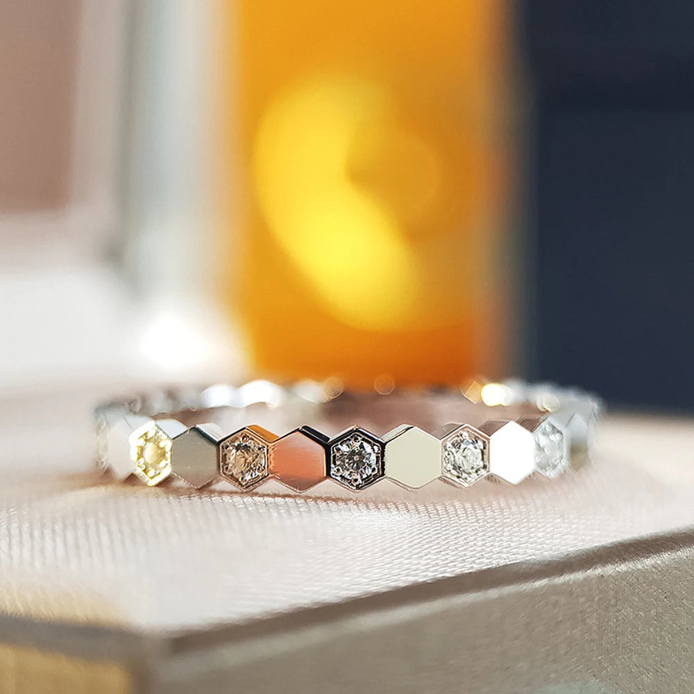 CAOSHI Fashion Simple Design Women Rings For Wedding Low-key Rose Gold Color/Silver Color Female Engagement Finger-ring Jewelry