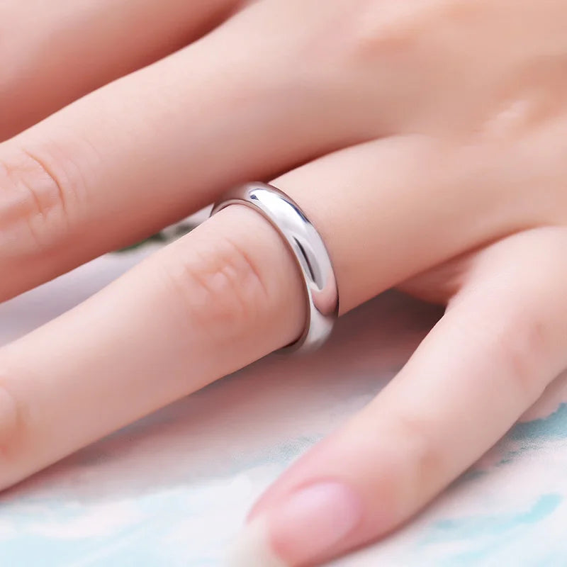 Le.Baiser High quality Simple Round Men Rings female Rose Gold color wedding rings for women Lover's fashion Jewelry  Gift