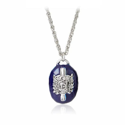 The Vampire Diaries Necklace Elena Gilbert Necklaces for Women Movie Jewelry Charm Katherine Klaus Forbes Blue Stone Choker