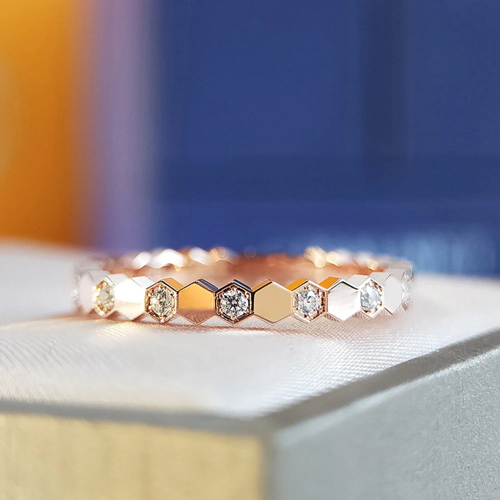 CAOSHI Fashion Simple Design Women Rings For Wedding Low-key Rose Gold Color/Silver Color Female Engagement Finger-ring Jewelry