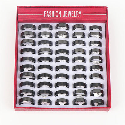 10pcs/lot Multicolor Smooth Stainless Steel Polishing Rings Width 2mm-8mm For Women Men Width 2mm-8mm