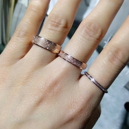 Le.Baiser 2-6mm Stainless Steel Frosted Couple Knuckle Rings Minimalist Rings For Women and Men JR2170