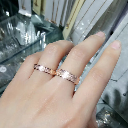 Le.Baiser 2-6mm Stainless Steel Frosted Couple Knuckle Rings Minimalist Rings For Women and Men JR2170