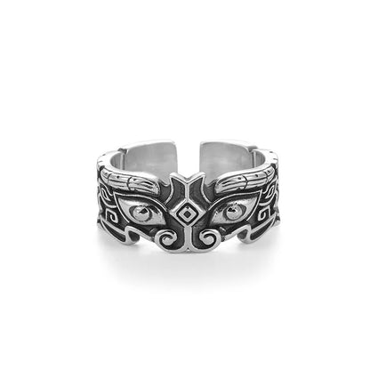 Retro Peacock Frog Ring Men Women Fashion Alloy Rings Animal Wings Hip Hop Rock Jewelry Gift Resizable Wholesale