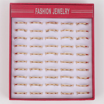 10pcs/lot Multicolor Smooth Stainless Steel Polishing Rings Width 2mm-8mm For Women Men Width 2mm-8mm