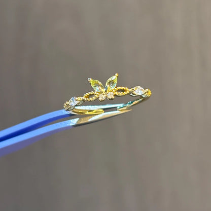100 styles 14K Gold Plated Color Zircon Flower Crown Bow Open Ring Women Adjustable Stackable Finger Rings Wedding Jewelry Gift