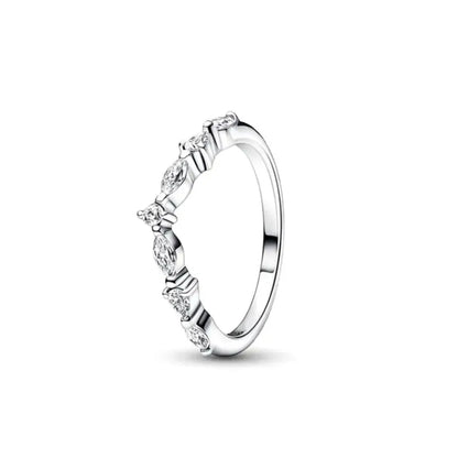925 Silver Women Jewerly Accessories Ring Size 6 7 8 9 Pink Heart CZ Stone Red Black Rings DIY Birthday Gift Party