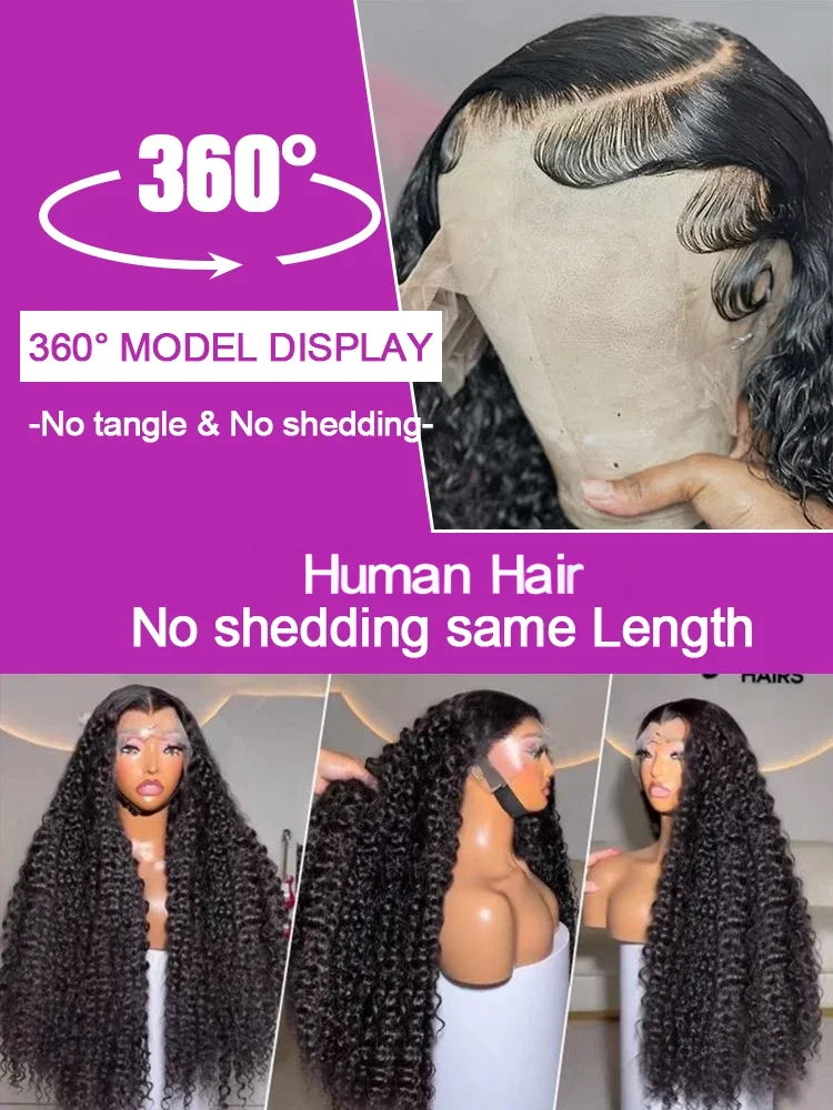 Burmese Curly Transparent Lace Front Wig – 13x4, 13x6 & 360 Full Lace, 250%