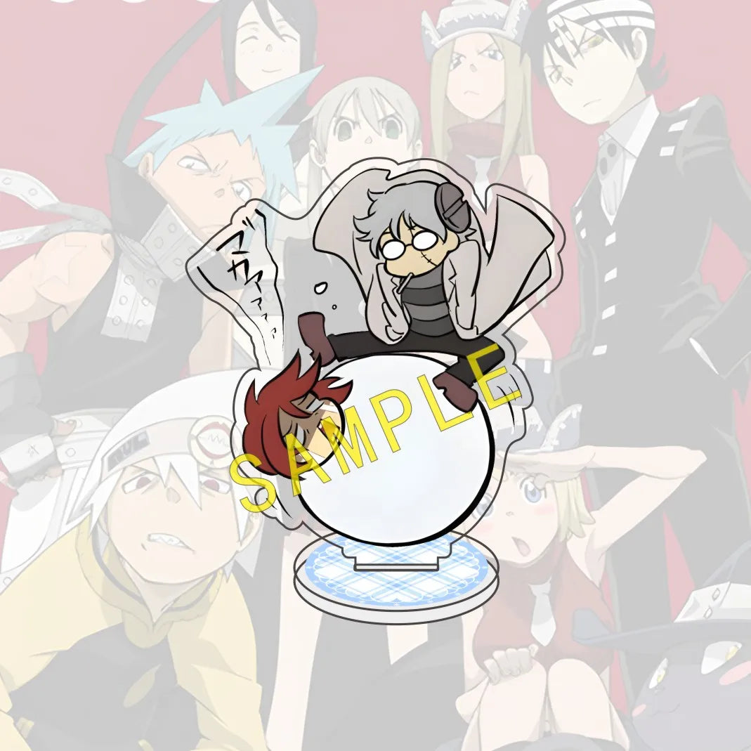 Anime SOUL EATER 10cm Acrylic Halloween Edition Character Maka Kid Standing Display Model Desktop Decoration Fan Gift Keychain