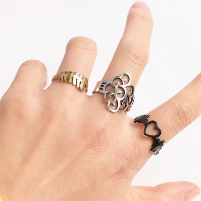10/20Pcs/Lot Fashion Classic Charm Multicolor Simple Stainless Steel Rings For Women Wedding Love Mix Style Jewelry Party Gifts