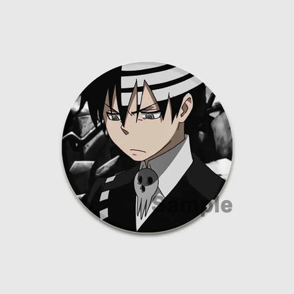 58MM Anime Soul Eater Pins Tinplate Brooch Figure Badge Handmade Brooches for Backpack Clothes Decoration Fashion Jewelry Gifts