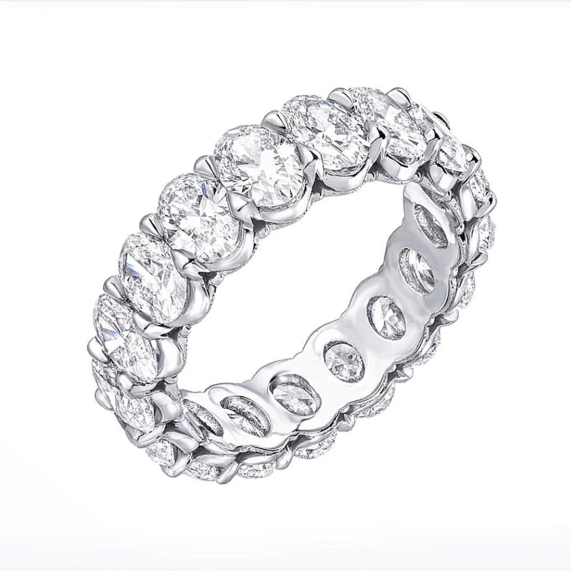 Luxury 925 Sterling SILVER Oval Square Simulated Diamond Rings Finger For Cocktail ENGAGEMENT WEDDING Women JEWELRY