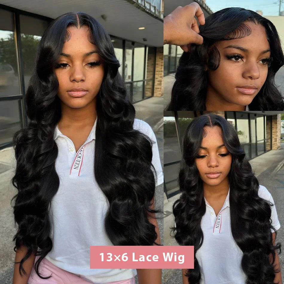 Body Wave 13x6 HD Transparent Lace Frontal Wig – 13x4 & 5x5 Glueless Closure, 30 Inch