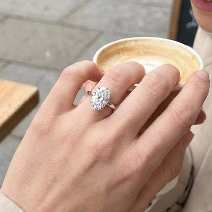 D VVS1 Moissanite Ring 925 Sterling Sliver With GRA Certificate Eternity Band Wedding Engagement Rings For Women And Men