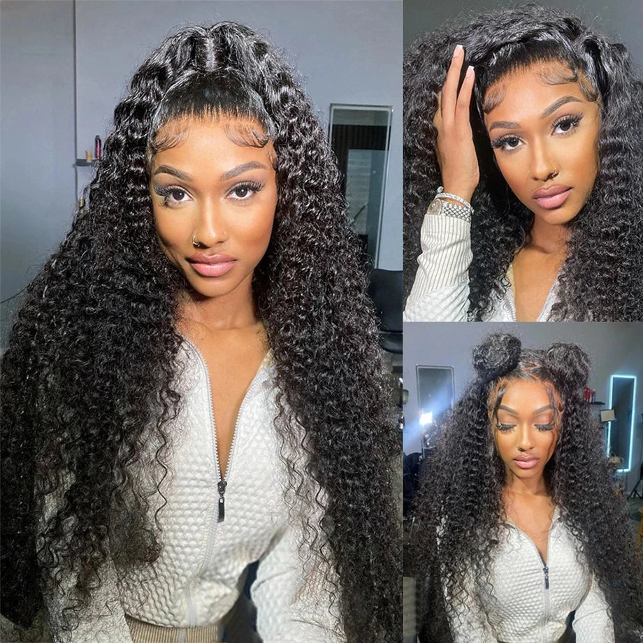 Water Wave Curly HD Lace Frontal Wig for Black Women – Pre-Plucked 13x4 & 13x6