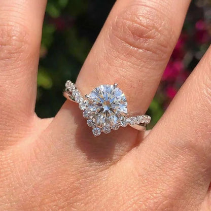 925 Sterling Silve Shining Zircon Four clawed V-shaped Rings for Exquisite Women Party Engagement High Quality Hot Sale Jewelry