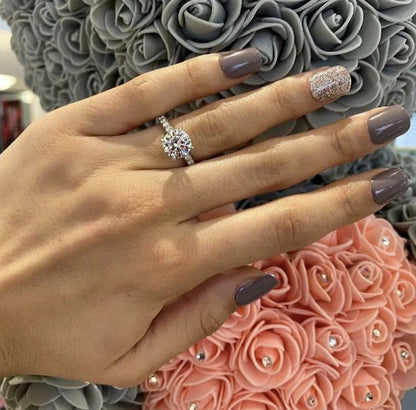Hot Selling Silver Plated Rings Set For Women Geometric Punk Cubic Zirconia Jewelry Wedding Engagement Ring Wholesale Size 5-11