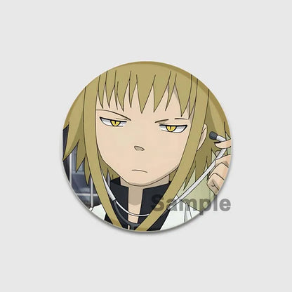 58MM Anime Soul Eater Pins Tinplate Brooch Figure Badge Handmade Brooches for Backpack Clothes Decoration Fashion Jewelry Gifts